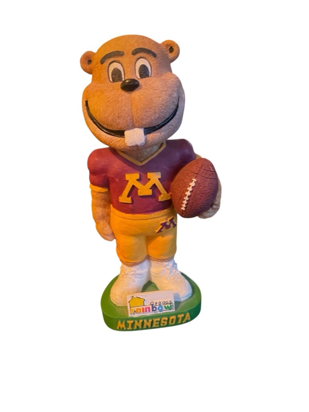 Minnesota Gophers Goldy Football Bobblehead Rainbow Foods